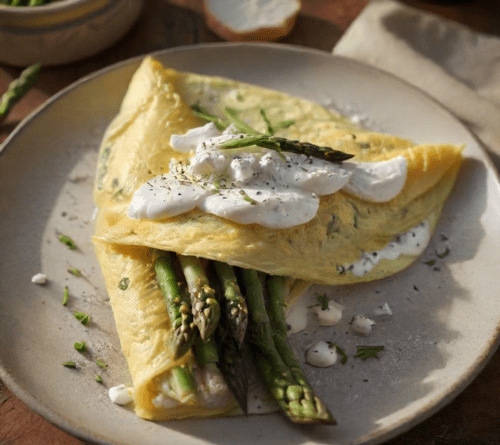 Asparagus and Goat Cheese Omelette
