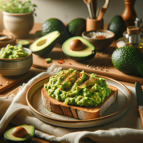 Avocado Toast on Whole Grain Bread