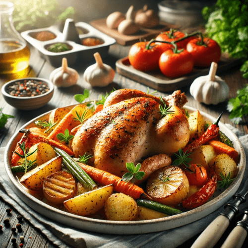 Baked Chicken and Vegetables