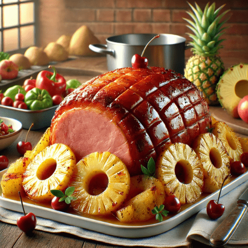 Baked Ham with Pineapple