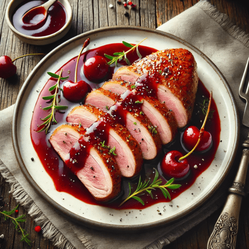 Duck Breast with Cherry Sauce