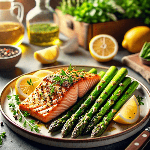 Grilled Salmon with Asparagus