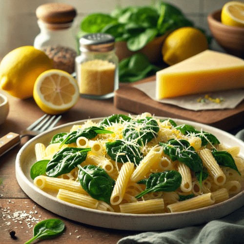 Lemon Pasta with Spinach