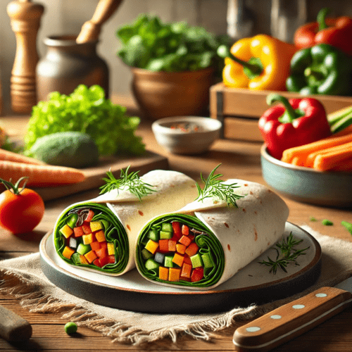 Rainbow Veggie Wraps