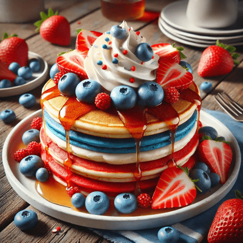 Red, White, and Blue Pancakes