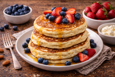 Ricotta Pancakes with Fig Compote
