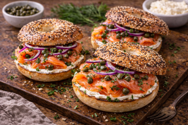 Smoked Salmon Bagels