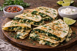 Spinach and Cheese Quesadilla