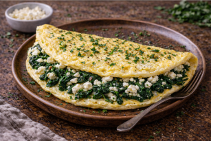 Spinach and Feta Omelet