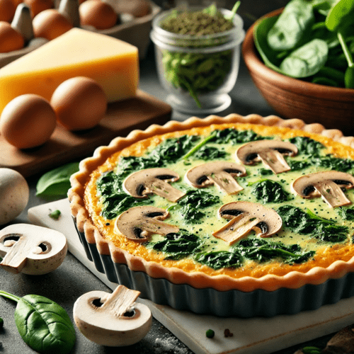 Spinach and Mushroom Quiche