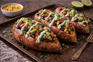 Vegan Stuffed Sweet Potatoes