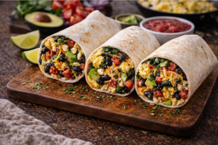 Vegetarian Breakfast Burritos